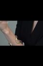 Karen Millen Gold Tone Crystal Sprinkle Loop Cuff Bracelet - Image 2 of 4