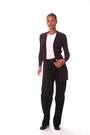 Roman Purple Longline Stretch Ribbed Cardigan - Image 2 of 6