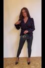 Girl In Mind Black Petite Raelynn Wrap Blouse - Image 2 of 5
