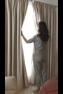 Champagne Gold Faux Silk Blackout/Thermal Eyelet Curtains - Image 2 of 7