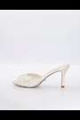 Dune London Cream Minimoon Bridal Kitten Heel Mules - Image 2 of 6