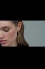 Karen Millen Gold Tone Metallic Fringe Drop Earrings - Image 2 of 4