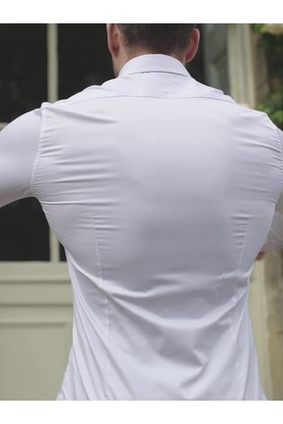 Tailored Athlete White Muscle Fit Button Down Signature Shirt - Image 2 of 8