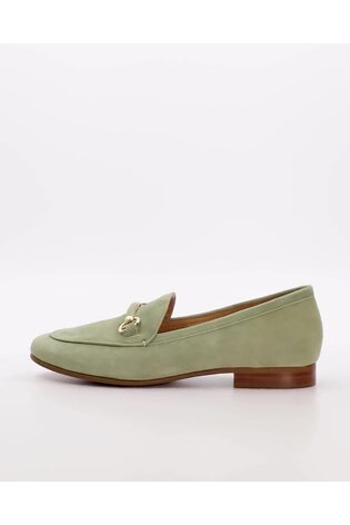 Dune London Green Slim Grandeur Snaffle Sole Loafers - Image 2 of 7
