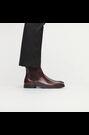 Walk London Brown Leather Oliver Monk Shoes - Image 2 of 7