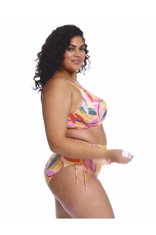 Elomi Orange Mango Sancho Beach Underwire Plunge Bikini Top - Image 2 of 5