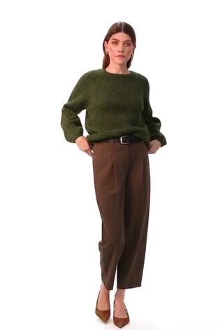 Roman Brown Smart Pleat Front Stretch Trousers - Image 2 of 6