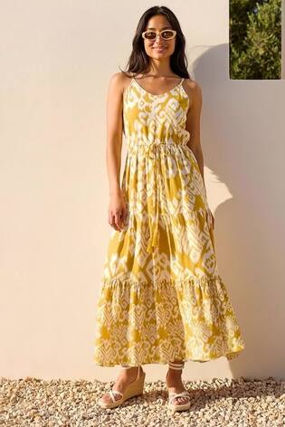 Roman Yellow Petite Abstract Strappy Dress - Image 2 of 7