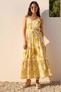Roman Yellow Petite Abstract Strappy Dress - Image 2 of 7