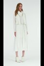 leem Cream Belted Pleated Skirt - Image 2 of 6