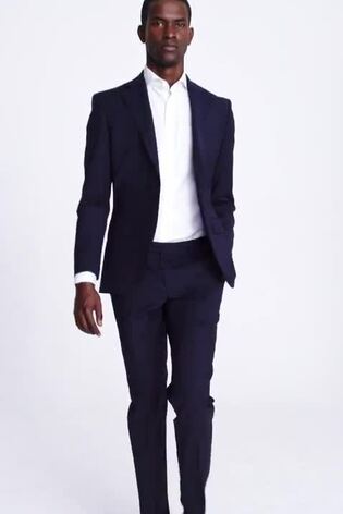 MOSS Dark Navy Blue Tailored Fit Suit: Jacket