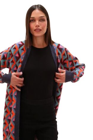 Roman Geometric Patterned Cardigan - Imagem 2 de 6