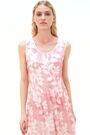 Roman Pink Leaf Print Crinkle Dress - Image 2 of 5