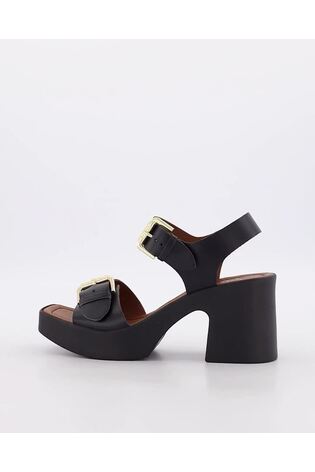 Dune London Black Jenies Buckle Platform Sandals - Image 2 of 6