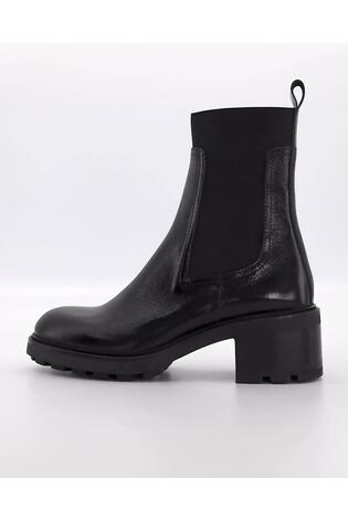 Dune London Black Perfect Chunky Heeled Chelsea Boots - Image 2 of 6