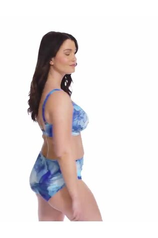 Fantasie Blue Dazzling Saunton Sands Underwire Gatherered Full Cup Bikini Top - Image 2 of 6