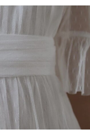 Angel & Rocket White Dot Mesh Boho Elise Maxi Dress - Image 2 of 5