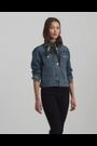 Lauren Ralph Lauren Blue Mid Wash Paizley Trucker Denim Jacket - Image 2 of 9