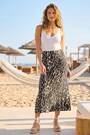 Roman Black Animal Print Maxi Skirt - Image 2 of 5