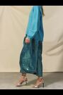 Ro&Zo Blue Liquid Sequin Twist Front Skirt - Image 2 of 6