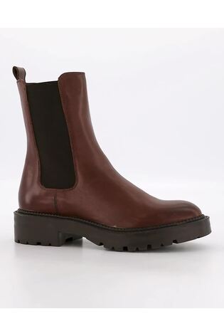 Dune London Brown Picture Cleated Chelsea Boots - Image 2 of 5