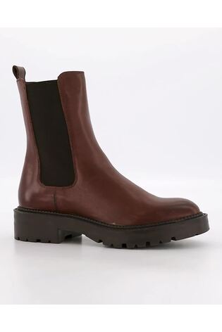 Dune London Brown Picture Cleated Chelsea Boots - Image 2 of 5 Dune London Brown Picture Cleated Chelsea Boots - Image 2 of 5
