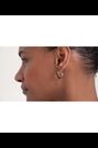 Ted Baker Black Gold Tone Tiffany: Twist Enamel Hoop Earrings - Image 2 of 7
