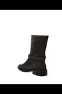 Reiss Grey Rosalee Leather Turnlock-Hardware Biker Ankle Boots - Image 2 of 7