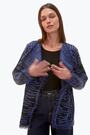 Roman Blue Textured Fringe Detail Cardigan - Image 2 of 6