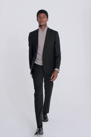 MOSS Tailored Fit Black Suit: Jacket - Image 2 of 8