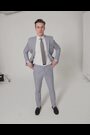 Harry Brown Blue Giacomo Slim Fit Cotton Linen Suit Jacket - Image 2 of 11