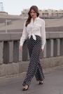 Sosandar Black Petite Wide Leg Trousers - Image 2 of 6