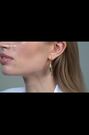 Karen Millen Gold Tone Leopard Spot Print Disc Earrings - Image 2 of 4