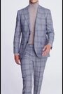 MOSS Grey Tailored Fit Check Jacket - Image 2 of 7