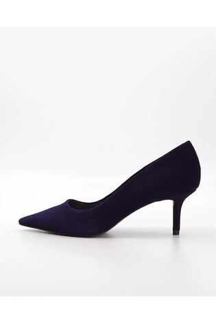Dune London Blue Absolute Mid Heel Pointed Courts - Image 2 of 6