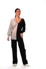 Roman Grey V-Neck Colour Block Knit Jumper - Image 2 of 6
