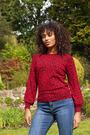 Sosandar Red Leopard Print Relaxed Fit Jumper - Image 2 of 5