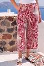 Roman Red Petite Print Linen Blend Cropped Trousers - Image 2 of 5