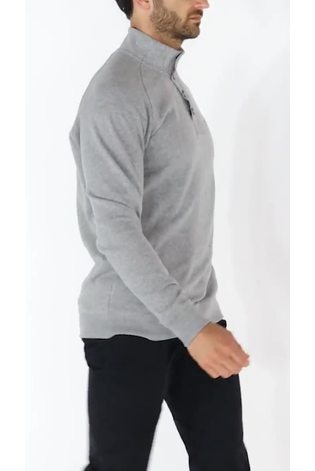 Barbour® Grey Half Snap Sweatshirt - Image 2 of 7