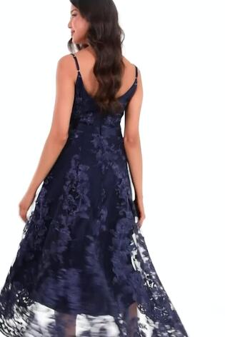 Quiz navy dress lace online