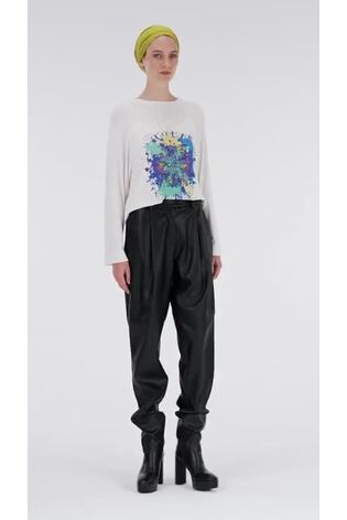 leem White Printed Jersey T-Shirt - Image 2 of 6