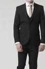 Black Slim Fit Two Button Suit Jacket - Image 2 of 11