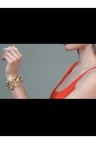 Karen Millen Encrusted Link Bracelet - Image 2 of 5