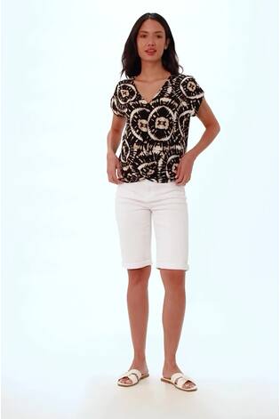 Blanco - Pantalones cortos romanos esenciales hasta la rodilla - Imagen 2 de 6