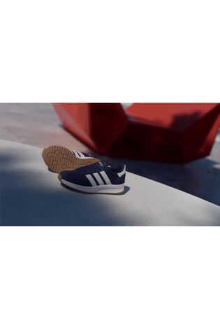 adidas Navy/White Run 70s 2.0 Lace Junior Trainers - Image 2 of 18