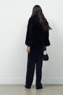 Plunge-Neck Split-Sleeve Jumpsuit in Black - Image 2 of 6