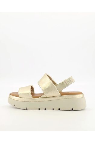 White and gold flatforms cheap
