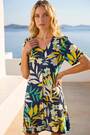 Roman Yellow Leaf Button Detail T-Shirt Dress - Image 2 of 6