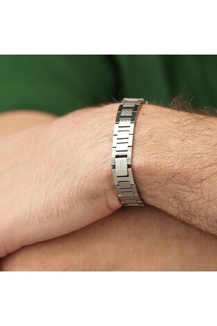 Lacoste Silver Tone Men's Stainless Steel Metropole Bracelet - Image 2 of 4