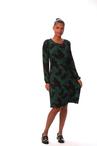 Roman Green Ditsy Floral Gathered Stretch Dress - Image 2 of 6